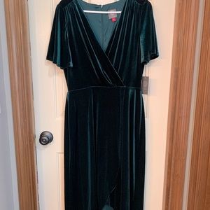 Velvet Wrap Cocktail Dress - worn once great condition! Missing the string belt.